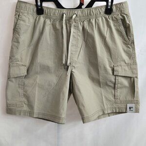George Above Knee Stretch Pull On Shorts 9 Inch Inseam Elastic Waist Mens Tan MD